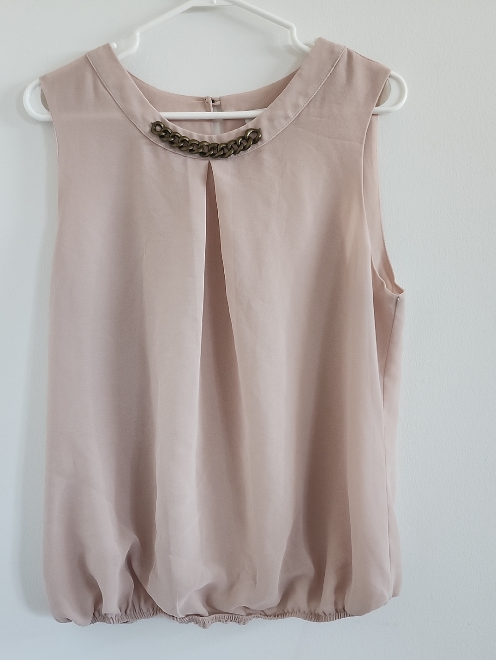 Wallis Blush Sleeveless Camisole with Chain Detail